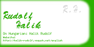 rudolf halik business card